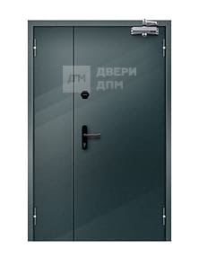 Полуторная противопожарная дверь ДПМ-02 EI-15 глухая взломостойкая
