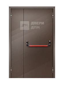 Глухая противопожарная дверь полуторная ДПМ-02 EIS с выпадающим порогом