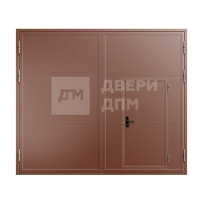 Огнеупорные распашные ворота с калиткой ВПМ-41